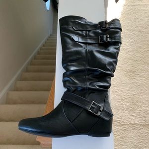 Wide calf boots.
